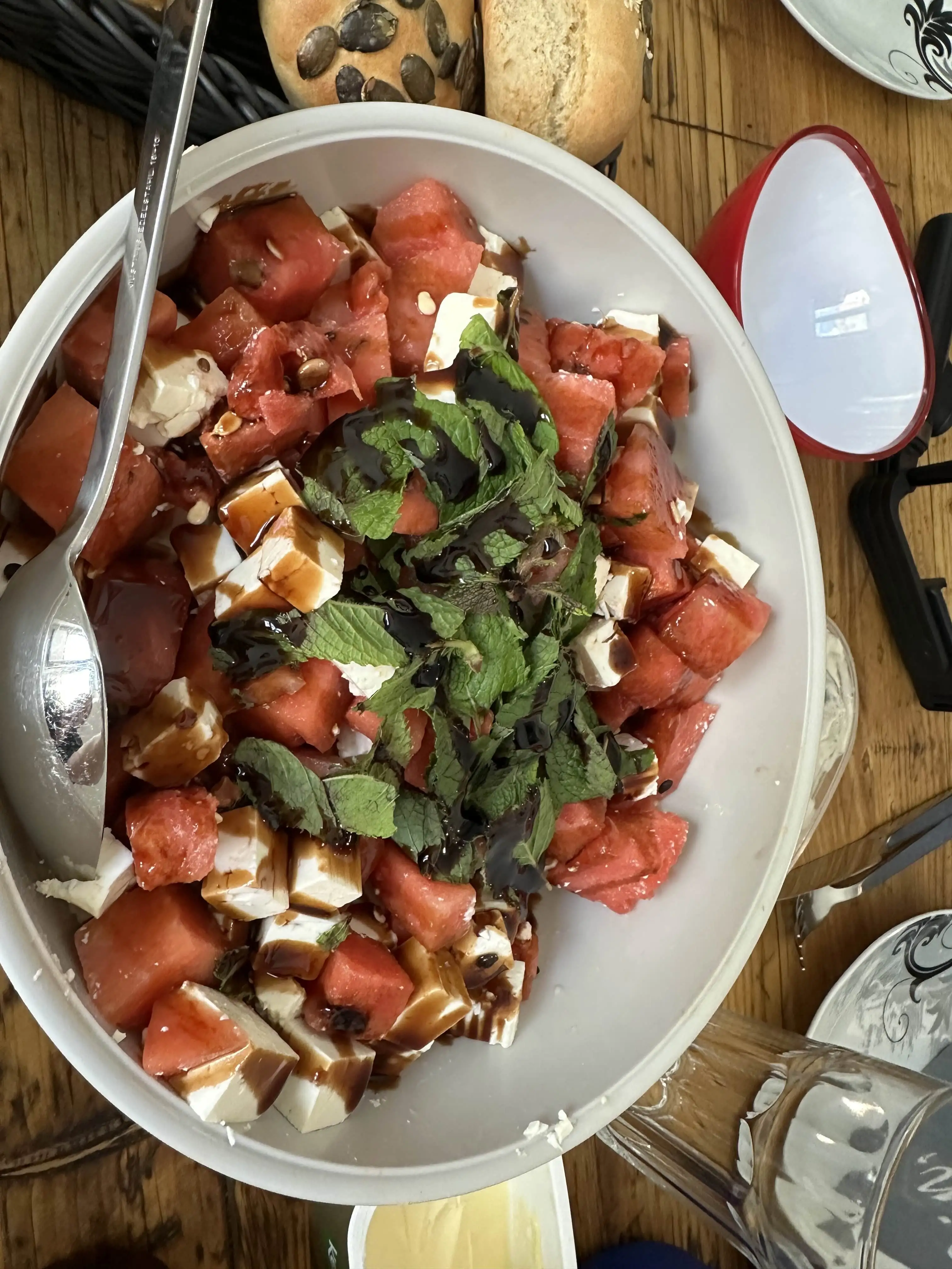 Minze-Melonen-Fetasalat