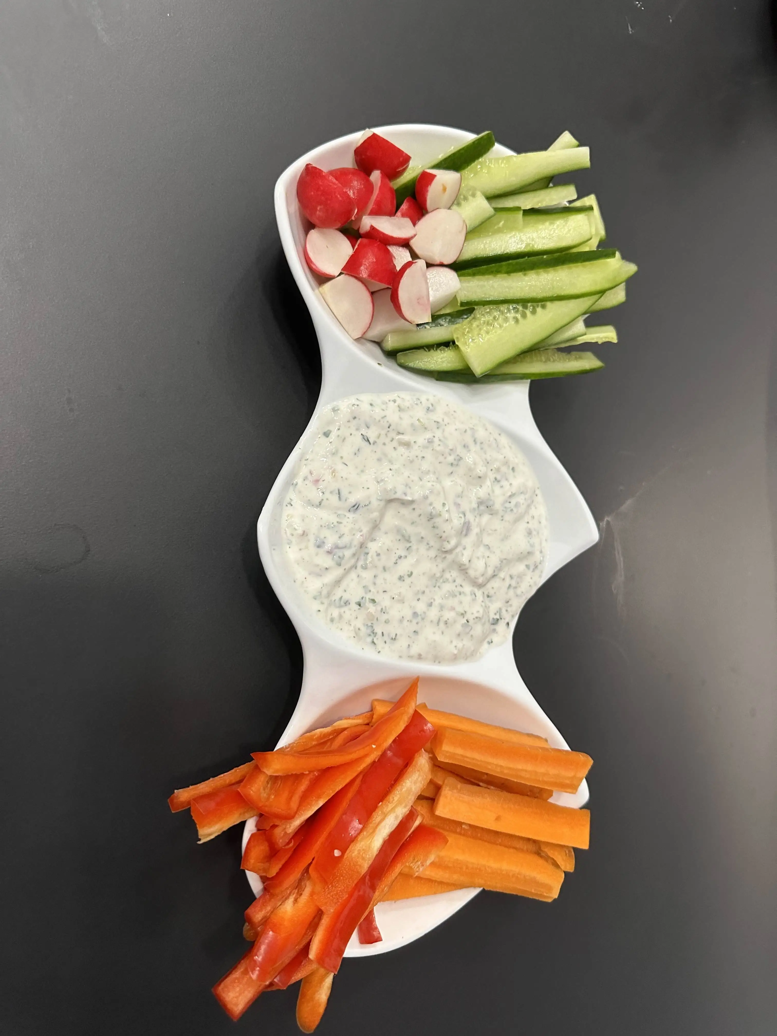 Salatsnack mit Quark